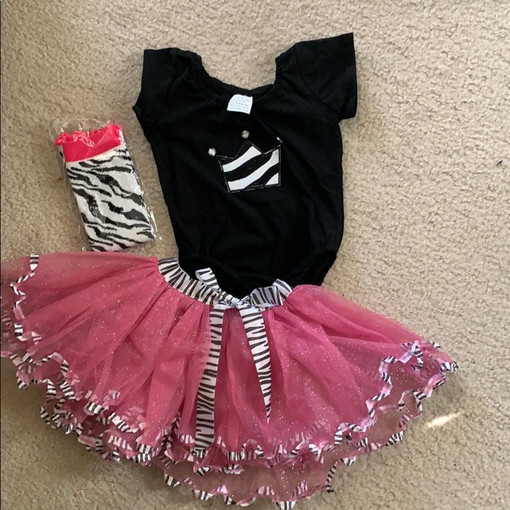 Girls zebra dress up outfit